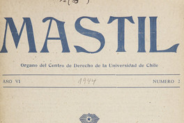 Mástil. Segunda época. Año VI. Número 2, agosto 1944.