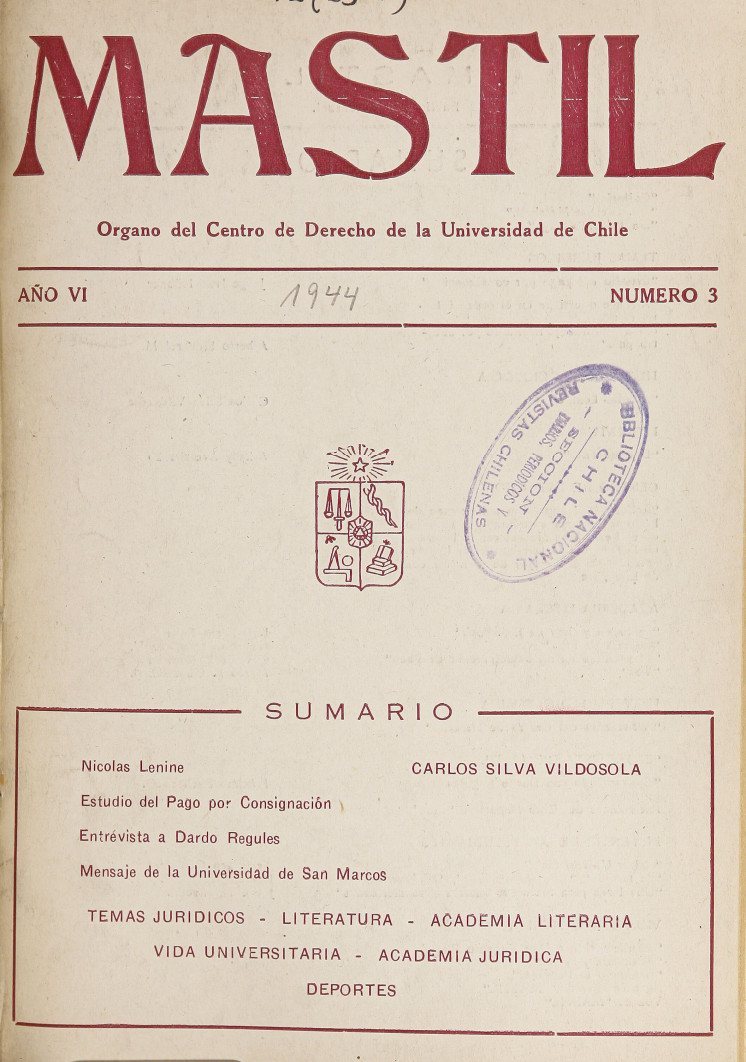 Mástil. Segunda época. Año 6, número 3, octubre de 1944