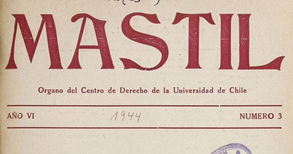 Mástil. Segunda época. Año 6, número 3, octubre de 1944