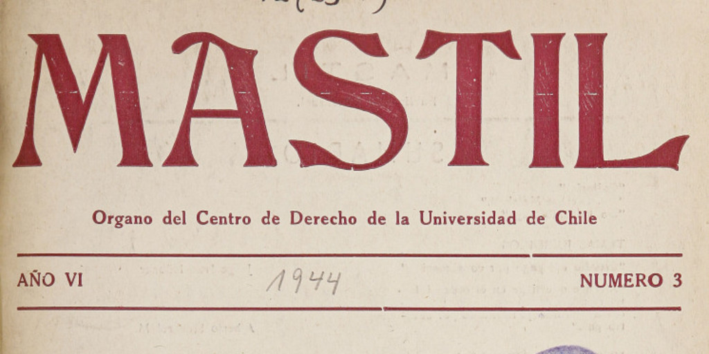Mástil. Segunda época. Año 6, número 3, octubre de 1944
