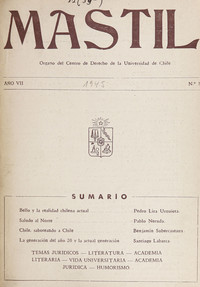 Mástil. Segunda época.Año VII. Número 1, abril 1945.
