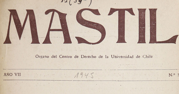 Mástil. Segunda época.Año VII. Número 1, abril 1945.