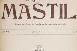 Mástil. Segunda época.Año VII. Número 1, abril 1945.