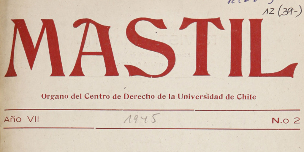 Mástil. Año 7, número 2, agosto de 1945