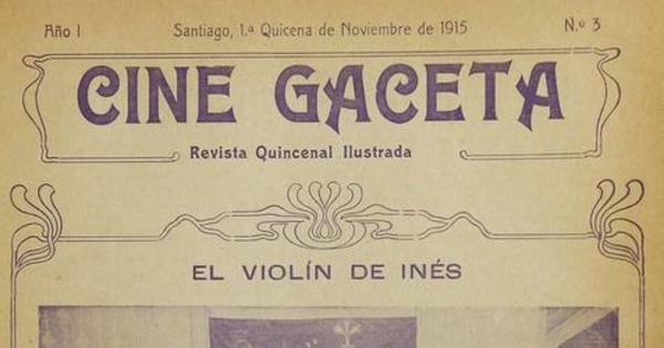 Portada de Cine Gaceta. Año 1, número 3