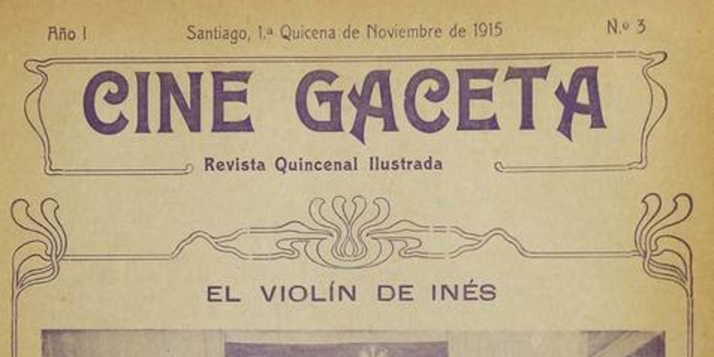 Portada de Cine Gaceta. Año 1, número 3