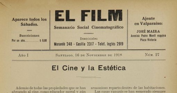 El Cine y la Estética