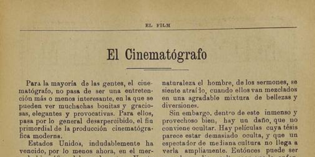 El cinematógrafo