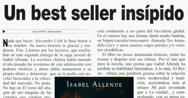 Un best seller insípido