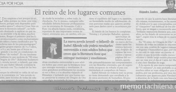 El reino de los lugares comunes