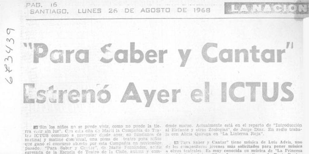 "Para saber y cantar" estrenó ayer el ICTUS