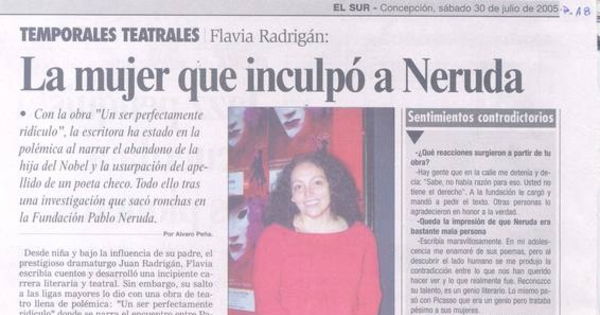 La Mujer que inculpó a Neruda