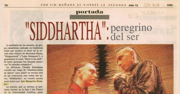 "Siddhartha", peregrino del ser