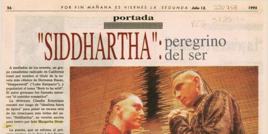 "Siddhartha", peregrino del ser