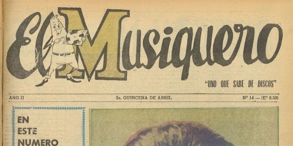 Portada de El Musiquero: número 14, abril 1965