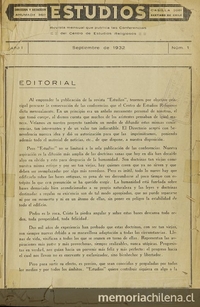 Estudios: número 1, septiembre 1932