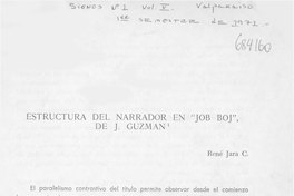 Estructura del narrador en 'Job-Boj