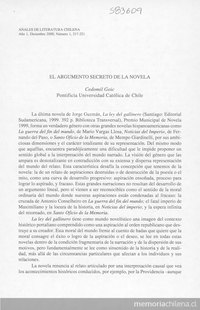 El argumento secreto de la novela