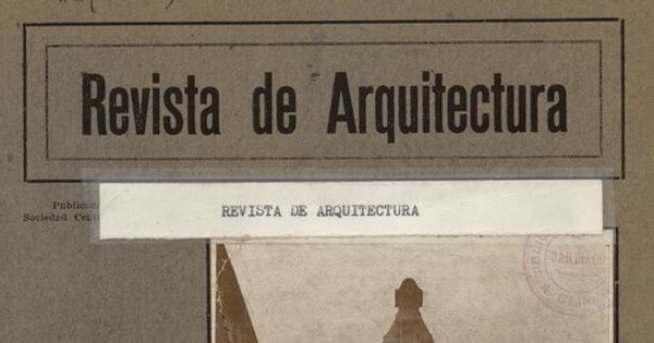 Revista de Arquitectura. Número 1, mayo de 1922