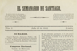 El Semanario de Santiago: número 2, 21 de julio de 1842