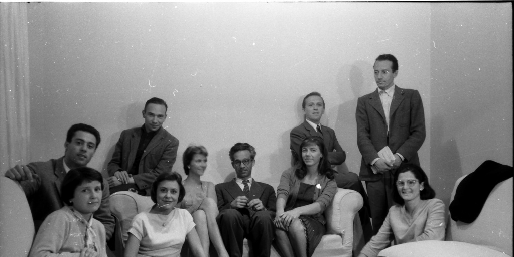 Algunos fundadores de la Escuela de Arquitectura de la UCV, en la casa de Alberto Cruz C.