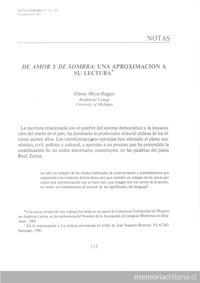 De amor y de sombra: una aproximación a su lectura