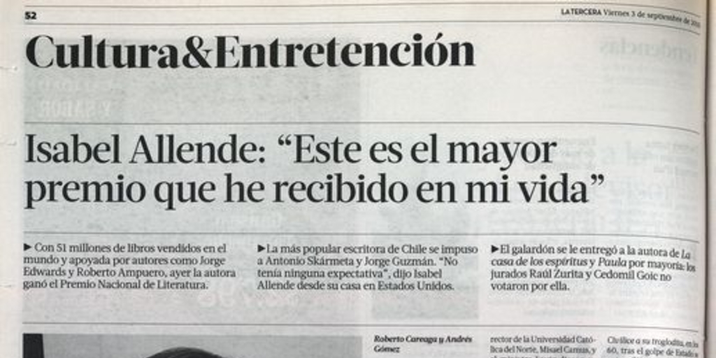 "Este es el mayor premio que he recibido en mi vida"