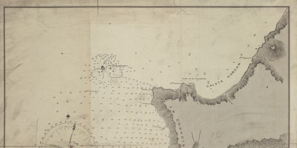 Bahía de Quintero/[mapa]:Por el Cap. de corbeta Sr. Luis Pomar al mando del vapor Ancud en 1876 i completadas las sondas por los oficiales del crucero Zenteno i cañonera Magallanes en 1901, i las rocas de la bahía por estudios posteriores en 1903