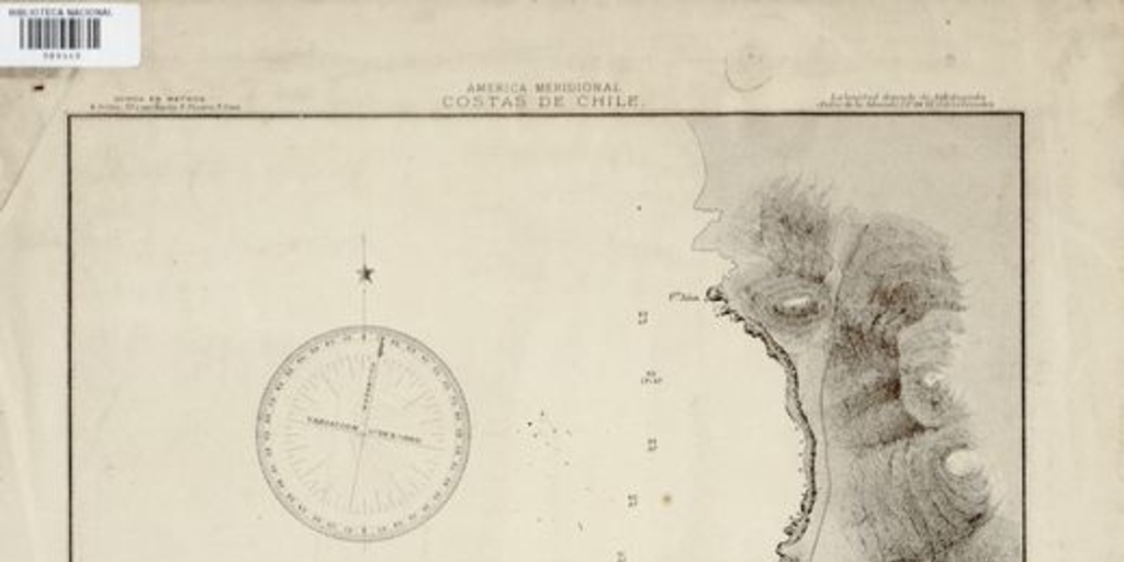 Rada Tocopilla[material cartográfico] /Levantado por el Cap. de Fragata don Luis Pomar i los oficiales de la cañonera Pilcomayo don A. Silva V. i G.M. don E.J. Garín, 1885.