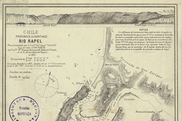 Río Rapel[mapa] :Chile : Provincia de Santiago /Plano levantado por el Comte. del vapor "Ancud" Cap. de Corb. Luis Pomar ...[et al.]