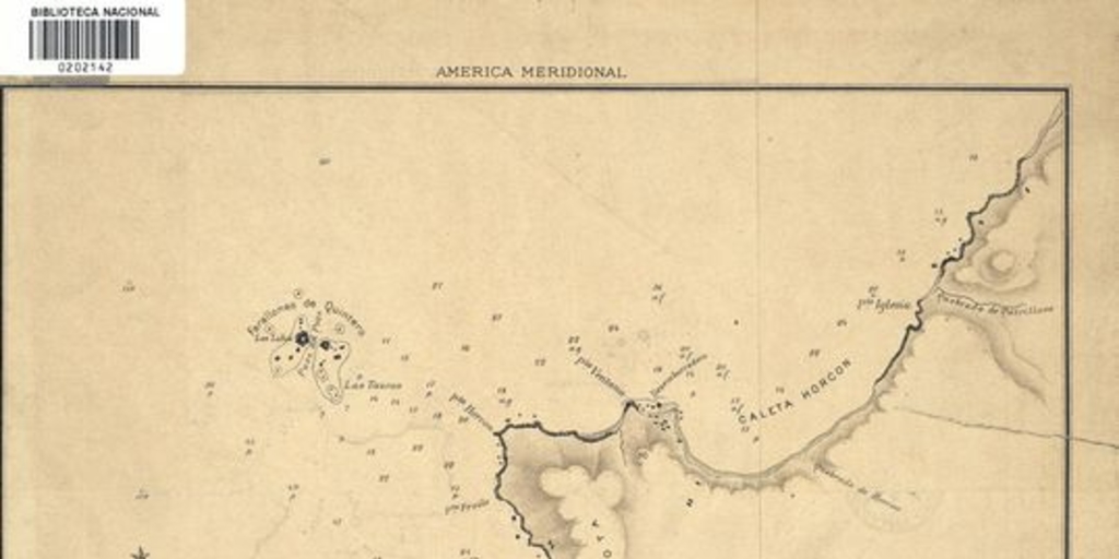 Pie de imagen: Mapa elaborado por Pomar, Luis de la Bahía de Quintero y Caleta Horcón.