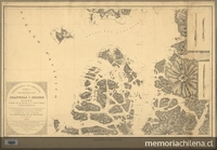 Pie de imagen: Patagonia occidental pliego 3°[mapa] :archipiélago de las Guaitecas i Chonos /levantado por los Oficiales de la Corbeta Chilena "Chacabuco"... al mando del Capitán de Fragata Dn. Enrique M. Simpson en el año 1873.