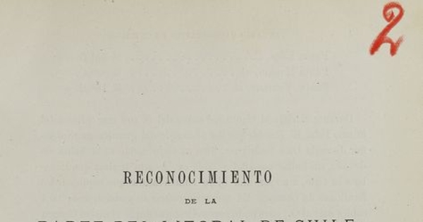 Reconocimiento de la parte del litoral de Chile :comprendida entre la Viña del Mar y la Caleta Maitencillo, por el vapor trasporte nacional Ancud /al mando del Capitán de Corbeta don Luis Pomar