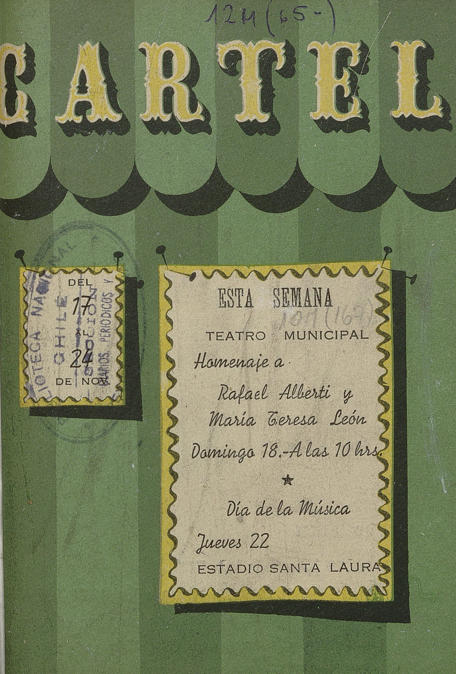 Cartel. Número 15, 17 de noviembre de 1945