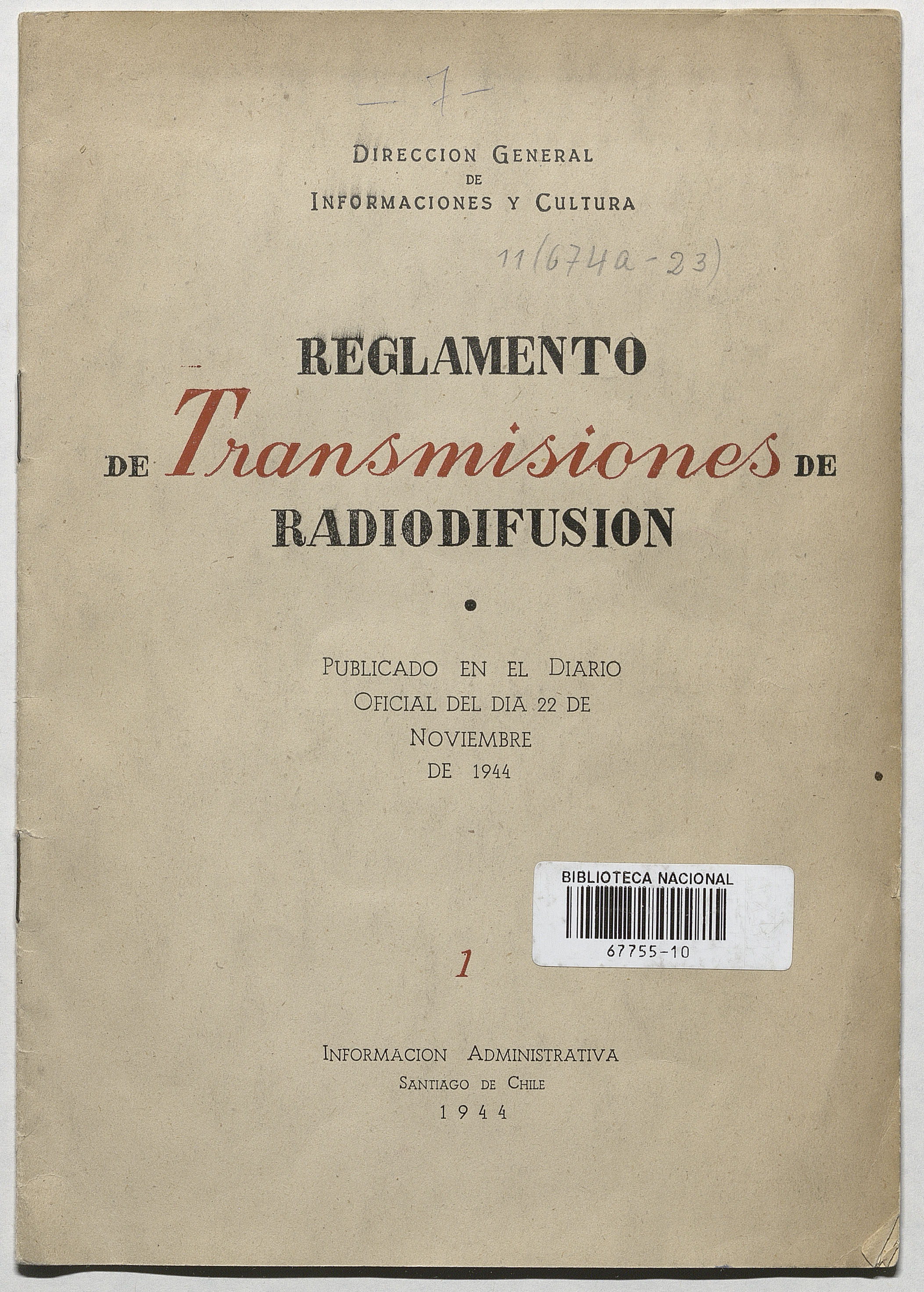 Reglamento de transmisiones de radiodifusión