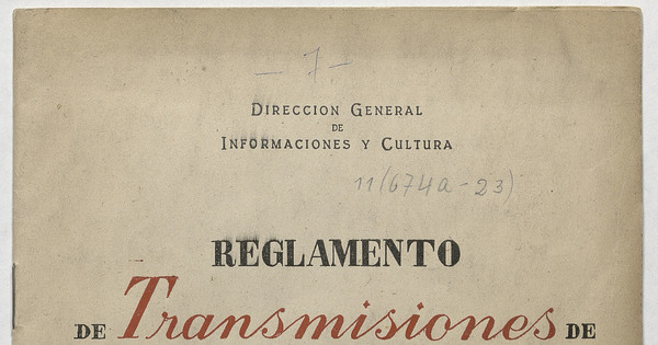 Reglamento de transmisiones de radiodifusión