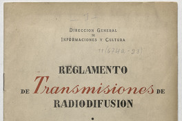 Reglamento de transmisiones de radiodifusión