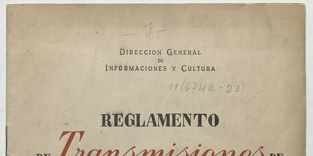 Reglamento de transmisiones de radiodifusión