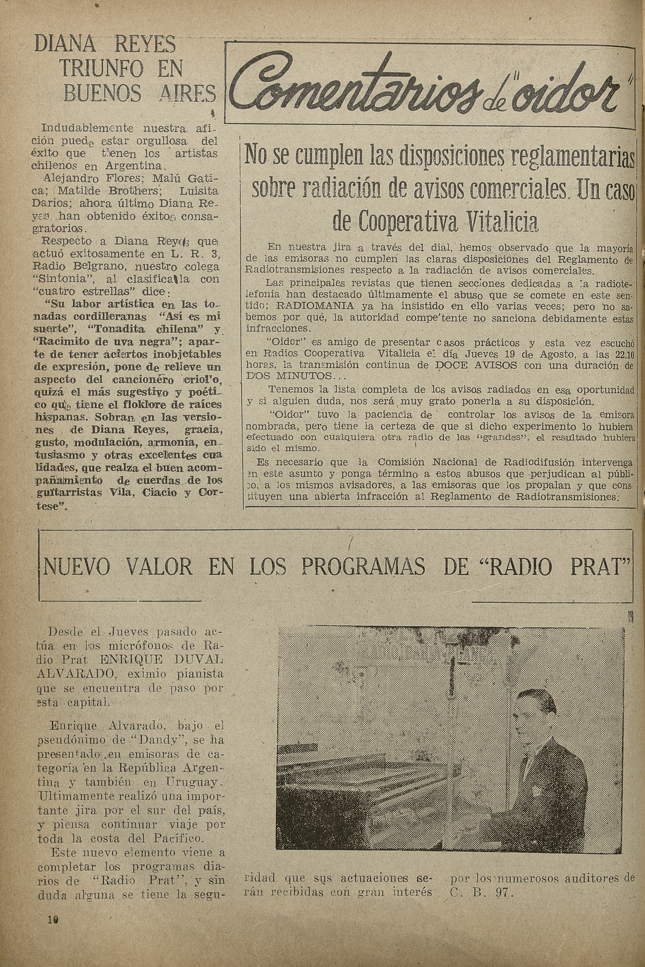 No se cumplen las disposiciones reglamentarias sobre radiación de avisos comerciales