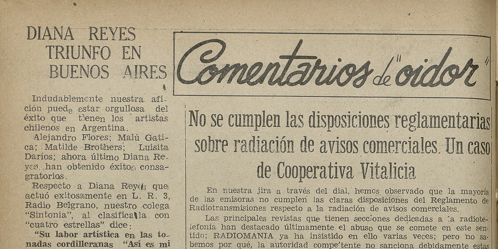 No se cumplen las disposiciones reglamentarias sobre radiación de avisos comerciales