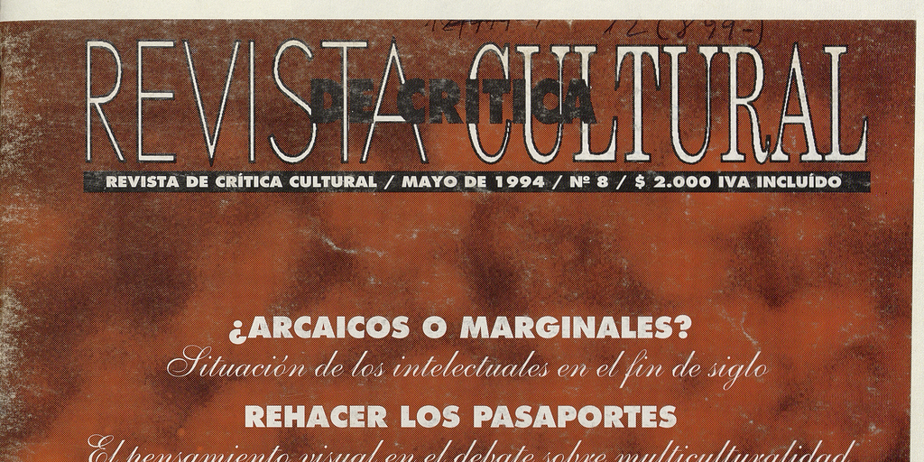Revista de crítica cultural. Número 8, mayo de 1994
