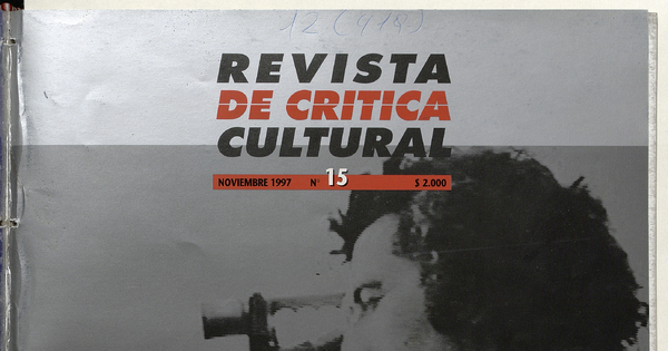 Revista de crítica cultural. Número 15, noviembre de 1997