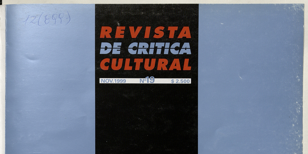 Revista de crítica cultural. Número 19, noviembre de 1999