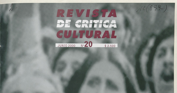 Revista de crítica cultural. Número 20, junio de 2000