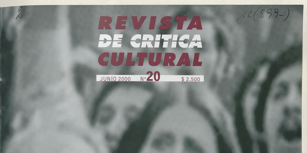 Revista de crítica cultural. Número 20, junio de 2000