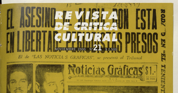 Revista de crítica cultural. Número 21, noviembre de 2000