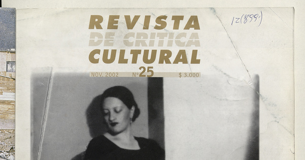 Revista de crítica cultural. Número 25, noviembre de 2002