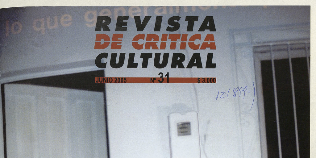 Revista de crítica cultural. Número 31, junio de 2005