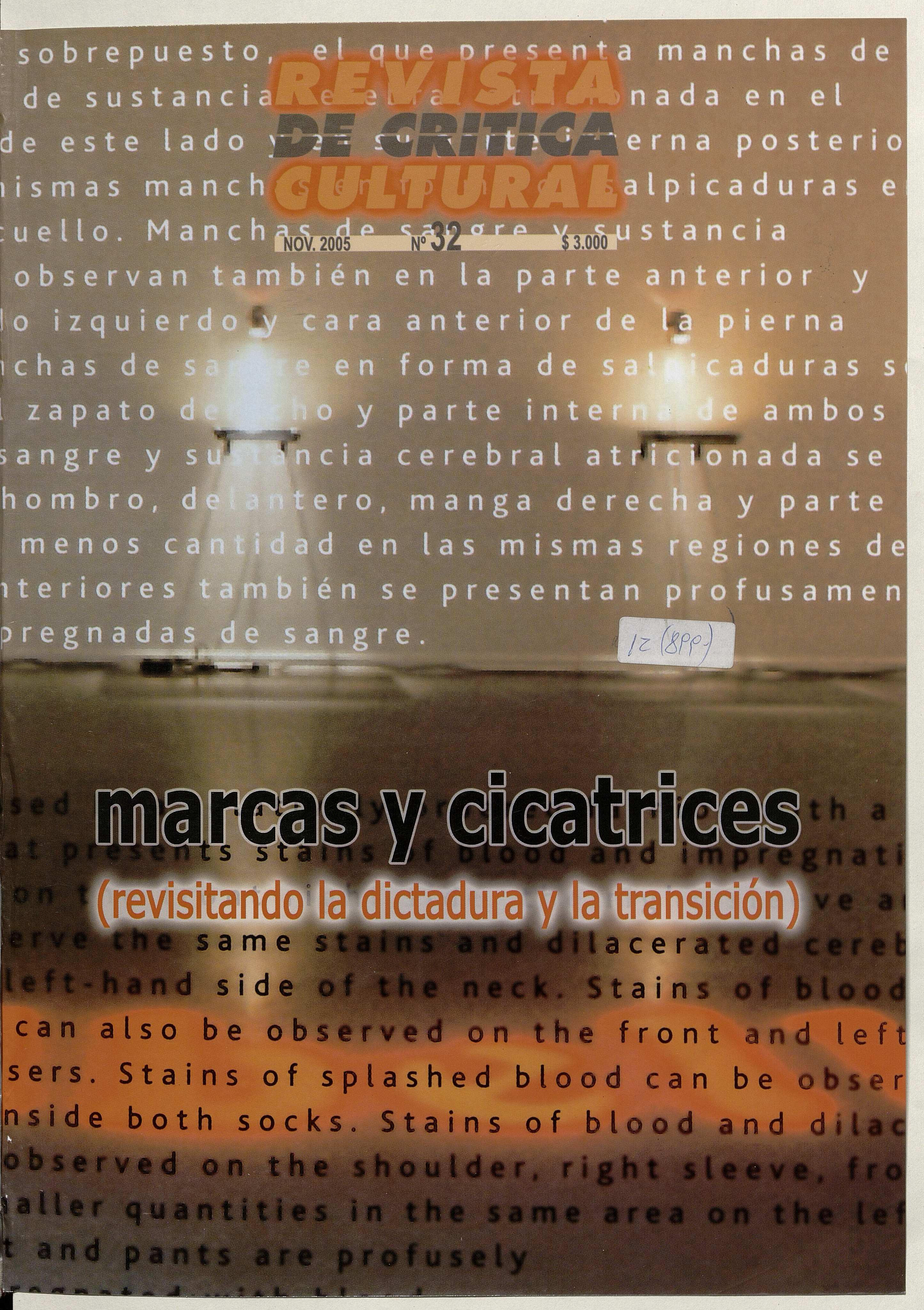 Revista de crítica cultural. Número 32, noviembre de 2005
