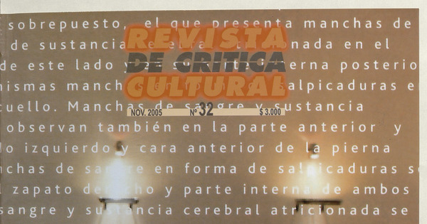 Revista de crítica cultural. Número 32, noviembre de 2005